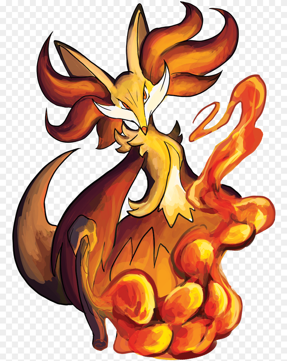 Delphox, Person, Fire Free Png