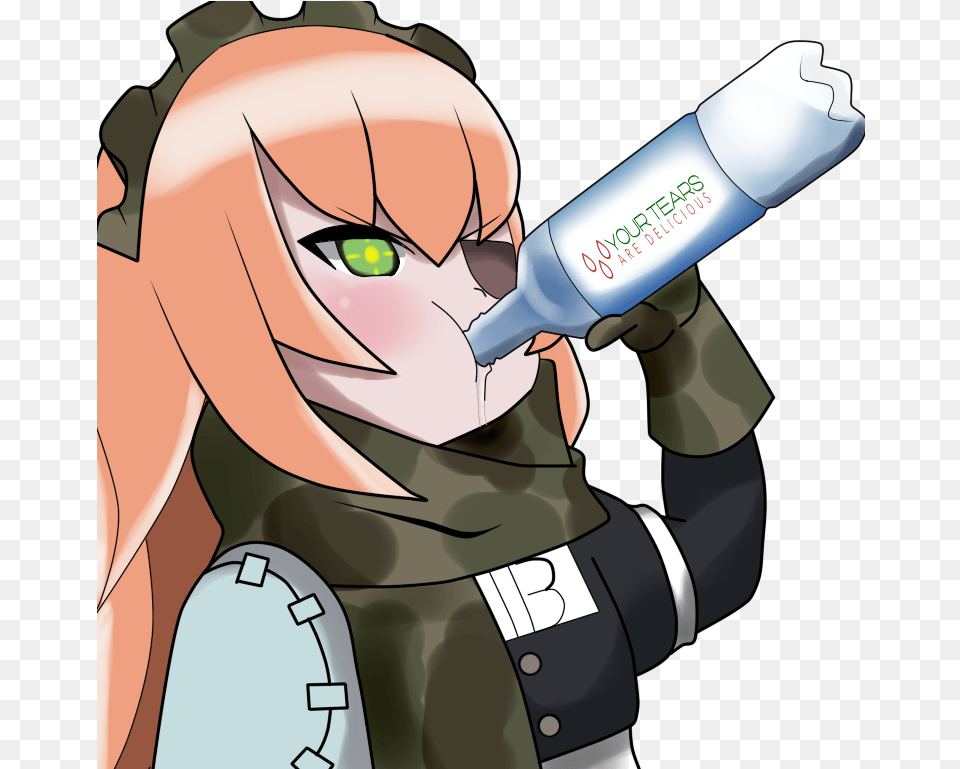 Delta Anime Girl Drink Water, Publication, Book, Comics, Electrical Device Png