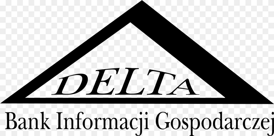 Delta Bank Logo Black And Ahite Triangle, Gray Free Transparent Png