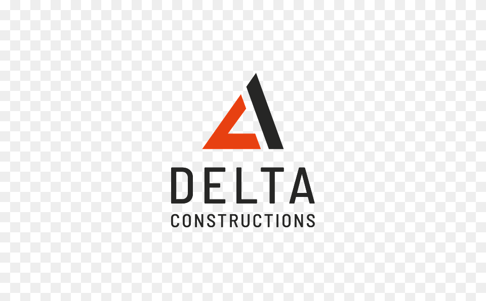 Delta Constructions Logo Black Text, Triangle Free Png Download