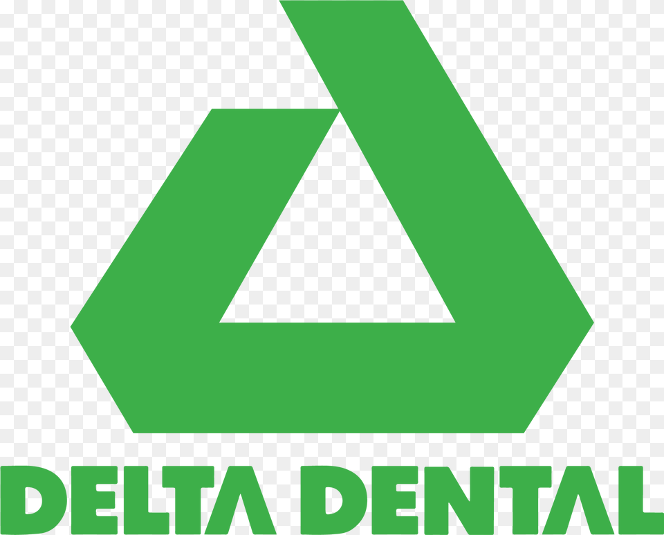 Delta Dental Logo, Green, Triangle, Symbol, Recycling Symbol Png Image