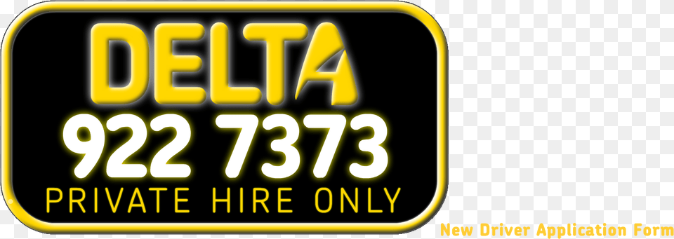 Delta Driver Logo Delta Taxi, License Plate, Transportation, Vehicle, Text Free Png Download
