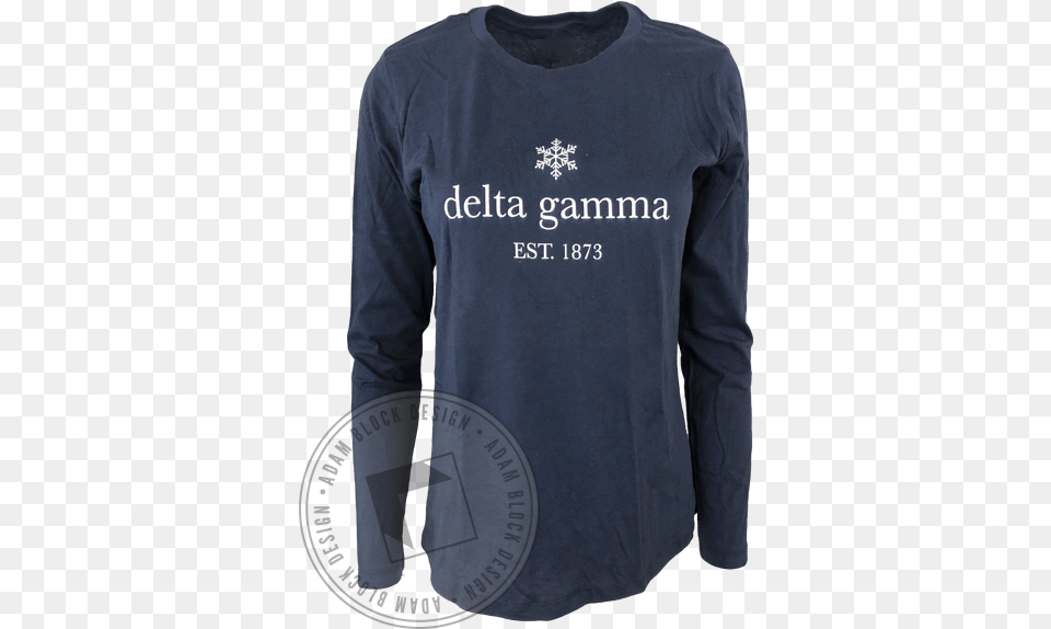 Delta Gamma Snowflake Longsleeve Long Sleeved T Shirt, Clothing, Long Sleeve, Sleeve, T-shirt Png