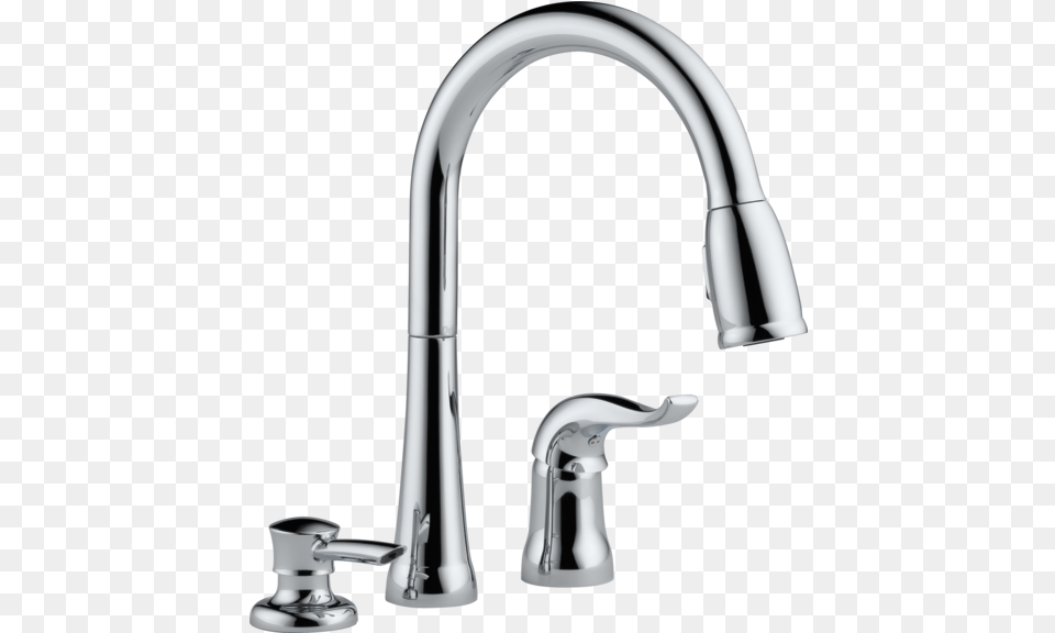Delta Kitchen Faucet With Soap Dispenser, Bathroom, Indoors, Room, Shower Faucet Free Png Download