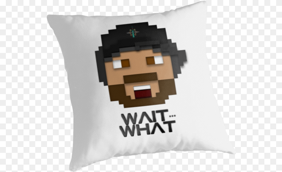 Delta O Tech S Minecraft Head Wait What Cushion, Home Decor, Pillow, Adult, Bride Free Png