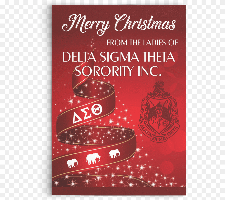 Delta Sigma Theta Christmas Card Delta Sigma Theta Merry Christmas Cards, Advertisement, Book, Poster, Publication Free Png