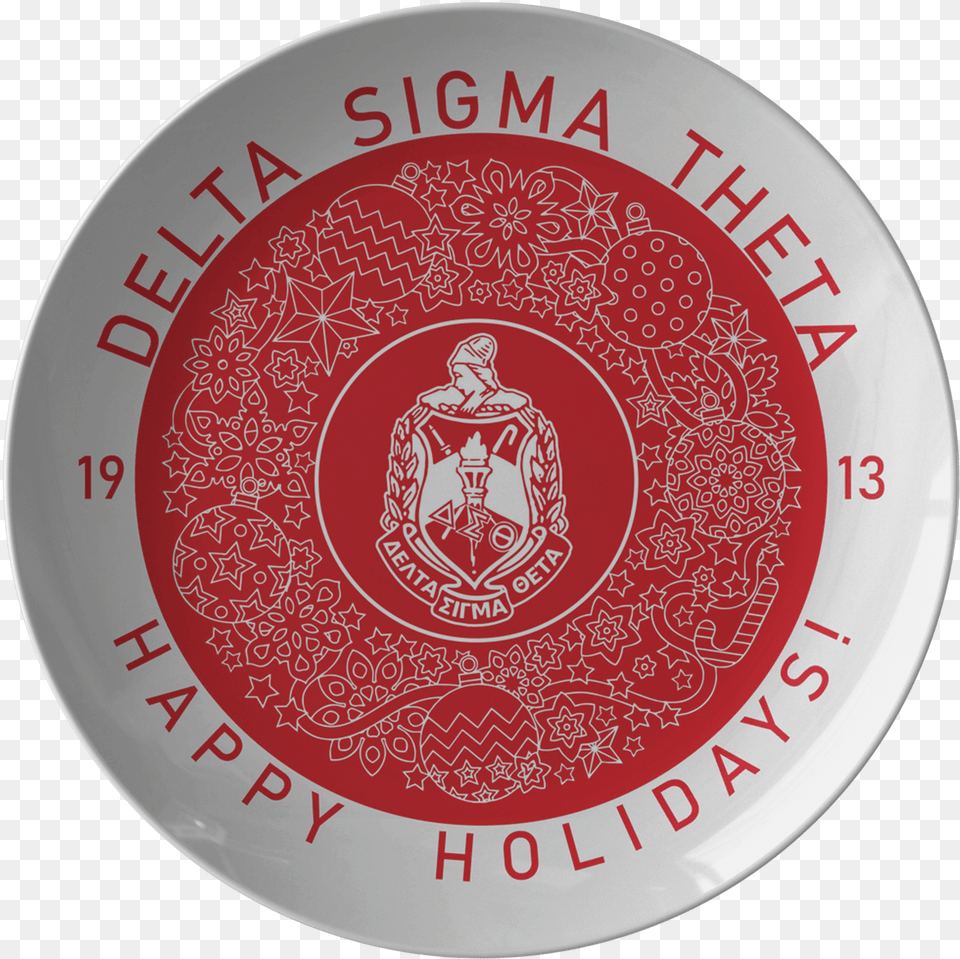 Delta Sigma Theta Christmas Plate Delta Sigma Theta, Art, Dish, Food, Meal Free Png
