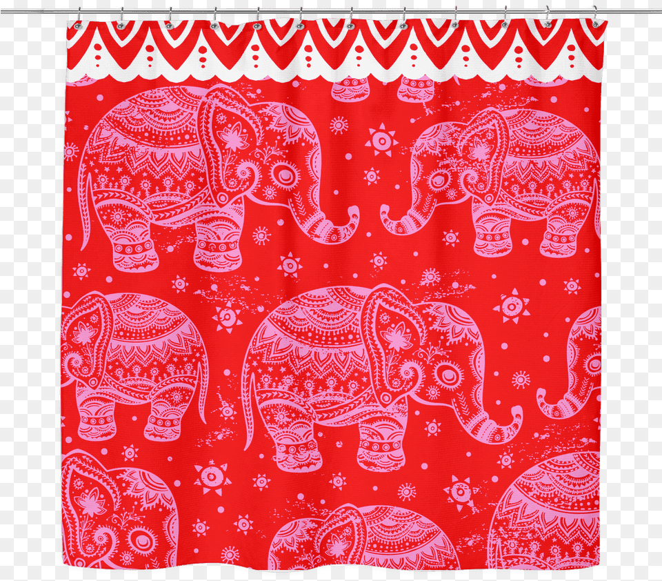 Delta Sigma Theta Shower Curtain Motif, Pattern, Animal, Elephant, Mammal Png