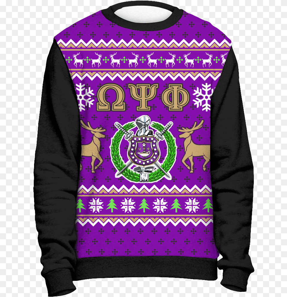 Delta Sigma Theta Ugly Sweater, Clothing, Knitwear, Sweatshirt, Hoodie Png Image