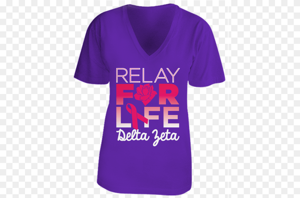 Delta Zeta Relay For Life Active Shirt, Clothing, T-shirt Png Image