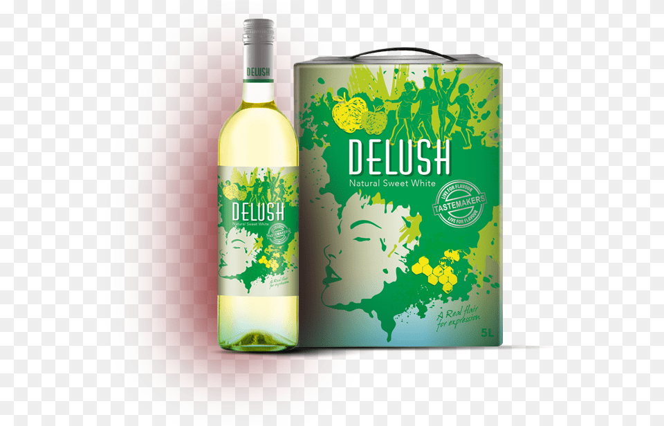 Delush White Wine Pack Delush Wine Alcohol Percentage, Beverage, Liquor, Absinthe, Can Free Transparent Png