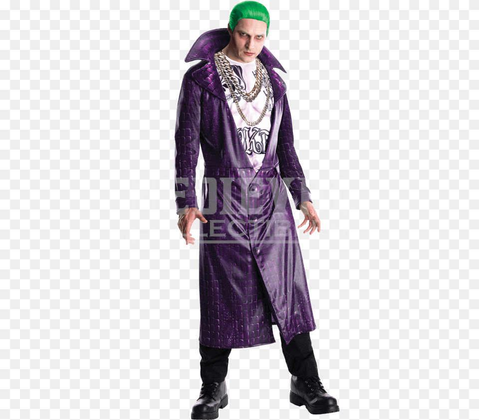 Deluxe Adult Suicide Squad Joker Costume Villain Costumes, Clothing, Coat, Person, Man Png