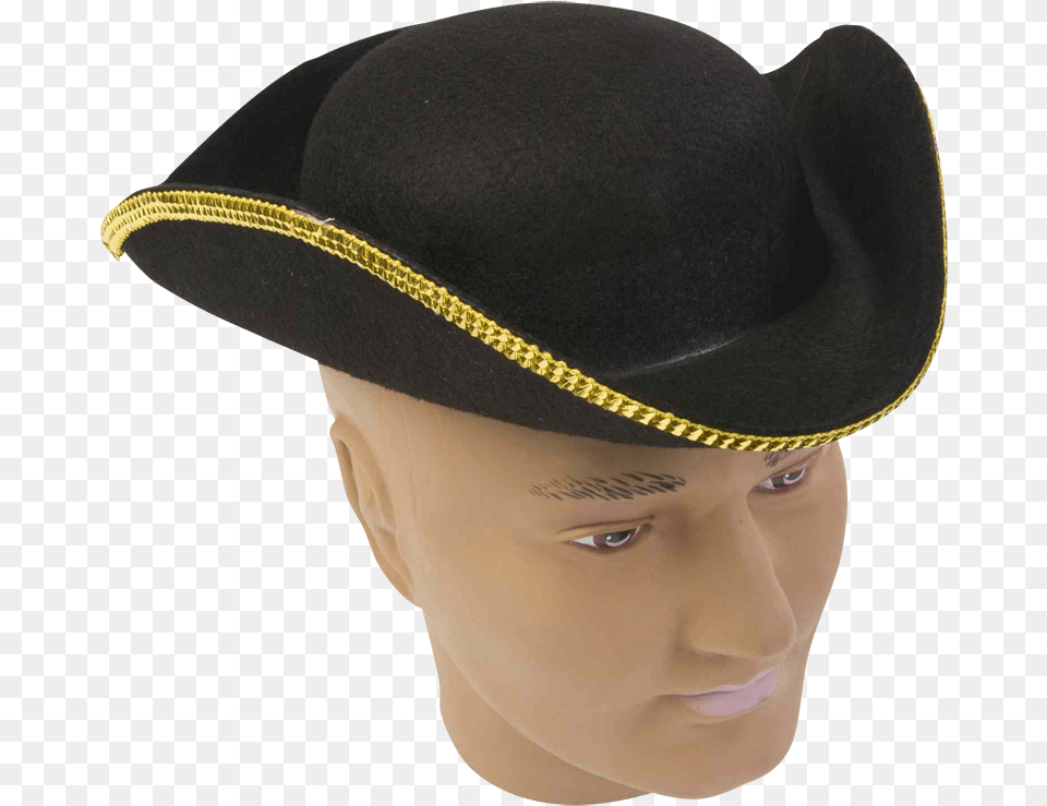 Deluxe Child S Tricorn Hat Headpiece, Clothing, Cowboy Hat, Person, Face Png Image