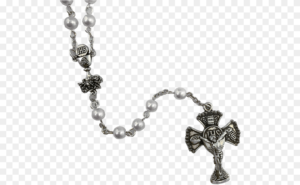 Deluxe First Communion Rosary Rosarios De Primera Comunion, Accessories, Cross, Jewelry, Necklace Free Png