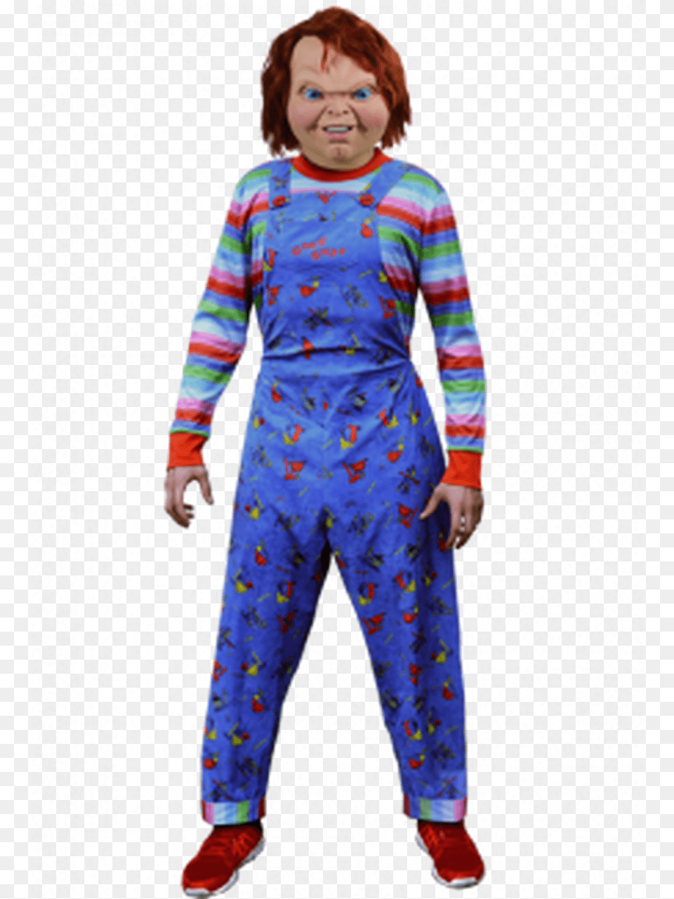 Deluxe Good Guy Chucky Adult Costume Child39s Play 2 Chucky Costume, Person, Woman, Female, Face Png Image