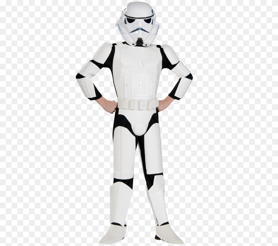 Deluxe Kids Stormtrooper Costume, Helmet, Person, Robot Free Transparent Png