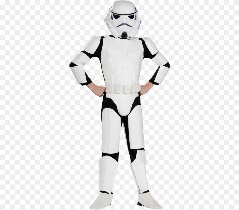 Deluxe Kids Stormtrooper Costume Stormtrooper Kostm Kinder, Person, Robot, Helmet Free Transparent Png