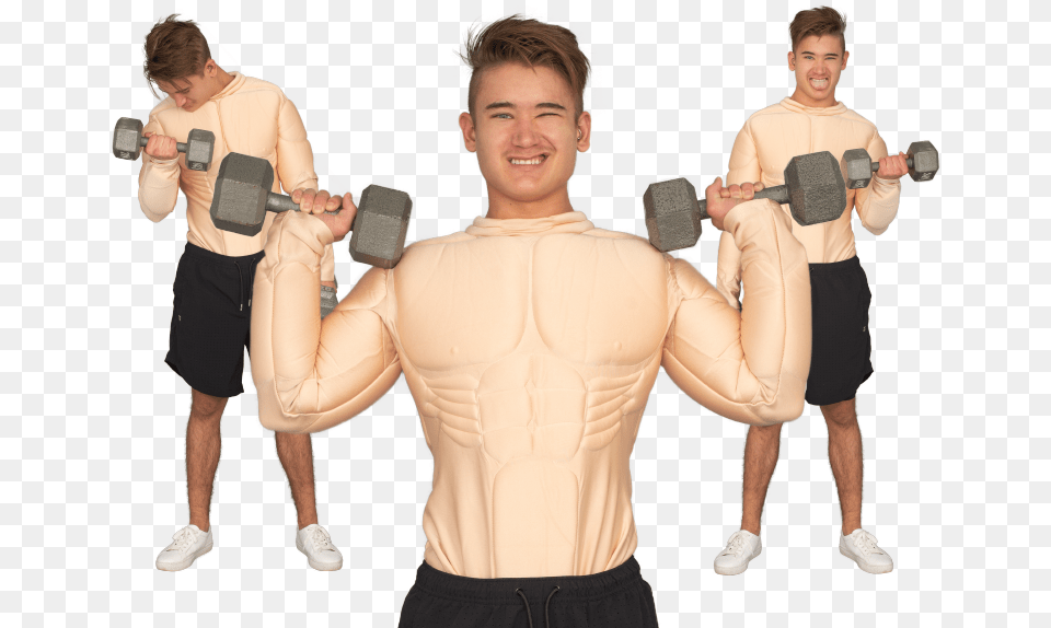 Deluxe Muscle Suit Costume Biceps Curl, Adult, Person, Man, Male Free Transparent Png