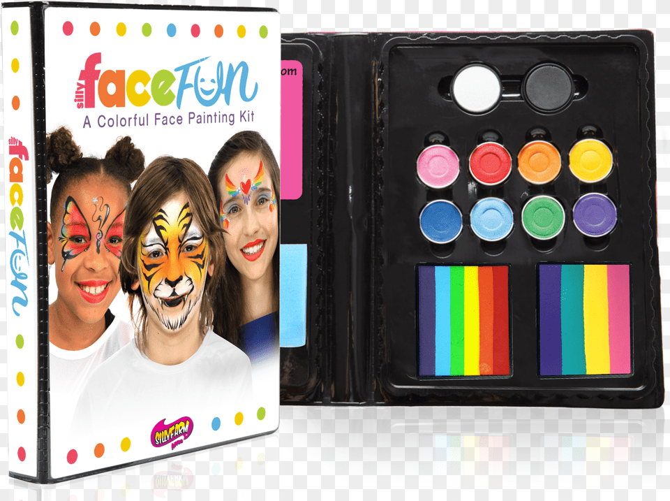 Deluxe Rainbow Party Silly Face Fun Kit Face Paint Silly Farm, Paint Container, Switch, Person, Adult Free Png Download