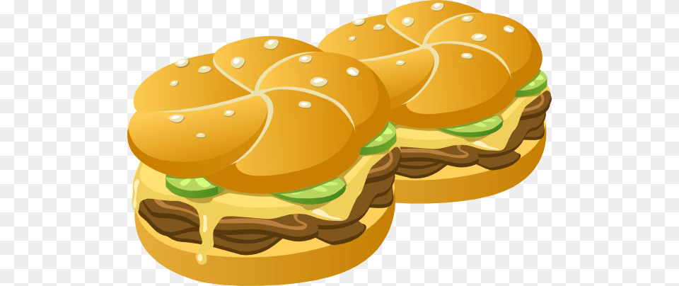 Deluxe Sammich Clip Art, Burger, Food, Bread, Bun Free Png