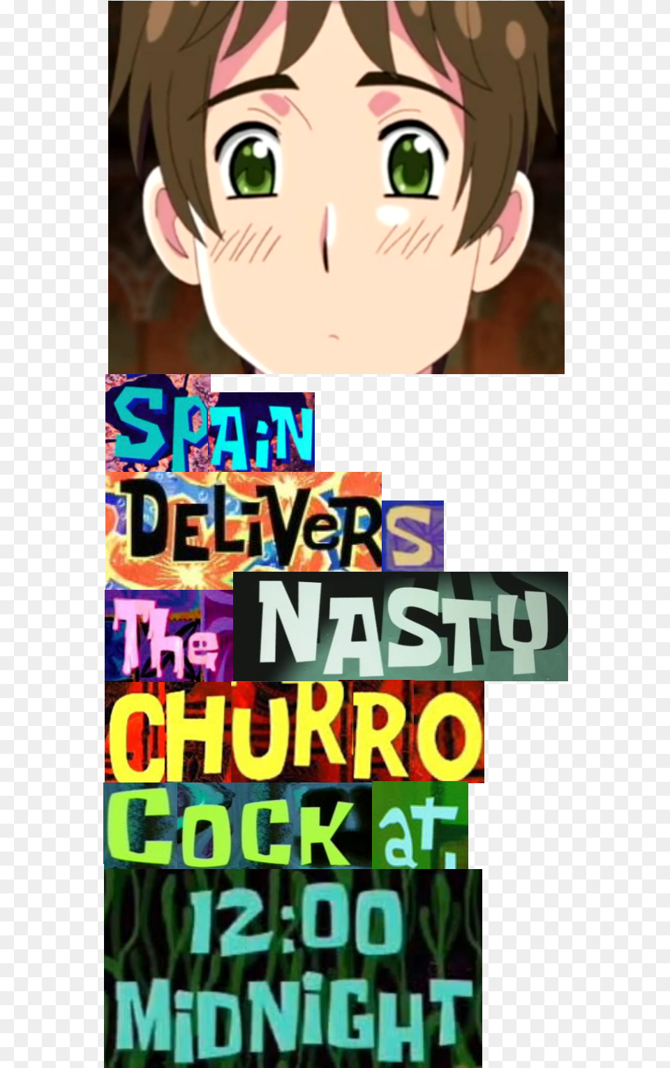 Delvers The Nasit Churro Cockat Expand Dong Meme Anime, Book, Comics, Publication, Face Png