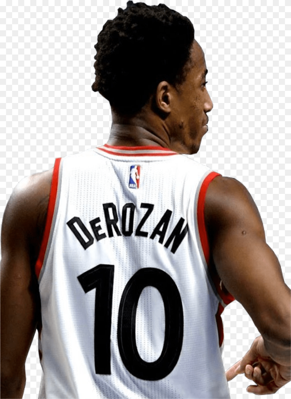 Demar Derozan Number 10 Of The Toronto Raptors Smiles Jheri Curl, Clothing, Shirt, T-shirt, Game Png