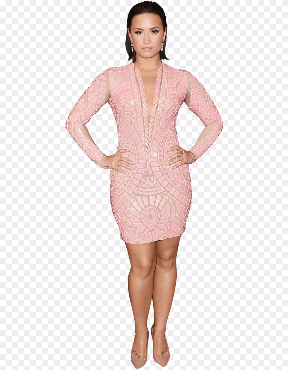Demi Lovato And Image Cocktail Dress, Adult, Sleeve, Person, Long Sleeve Free Transparent Png