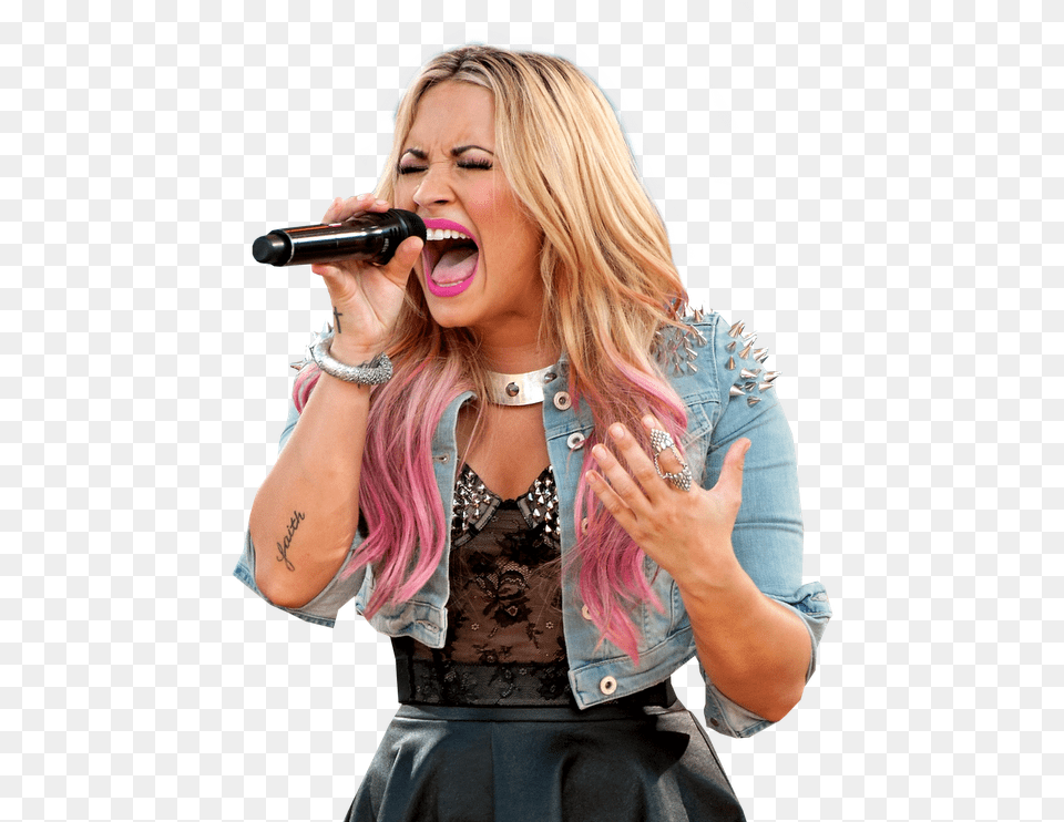 Demi Lovato Cabelo Californiano Rosa E Verde, Adult, Solo Performance, Person, Performer Png Image