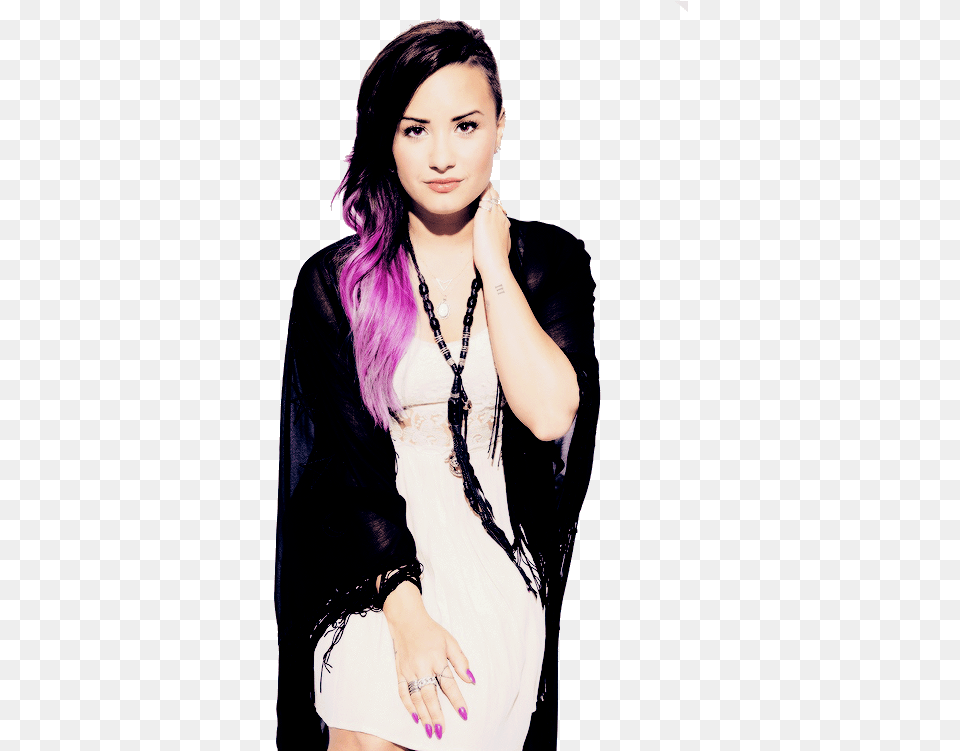 Demi Lovato Clipart Demi Lovato Iphone Background, Woman, Adult, Body Part, Purple Free Png Download