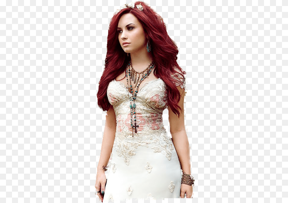 Demi Lovato Demi Lovato Red Hair, Clothing, Dress, Formal Wear, Accessories Free Png Download