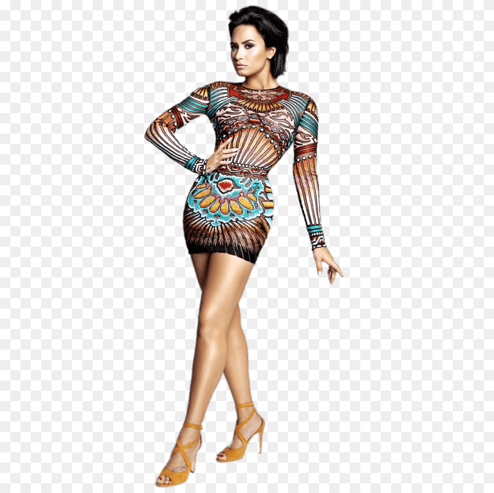 Demi Lovato Posing Transparent, Adult, Sleeve, Person, Long Sleeve Png Image