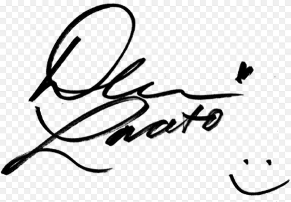Demi Lovato Signature, Gray Png Image