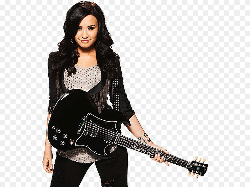 Demi Lovato With Guitar, Adult, Female, Musical Instrument, Person Free Transparent Png