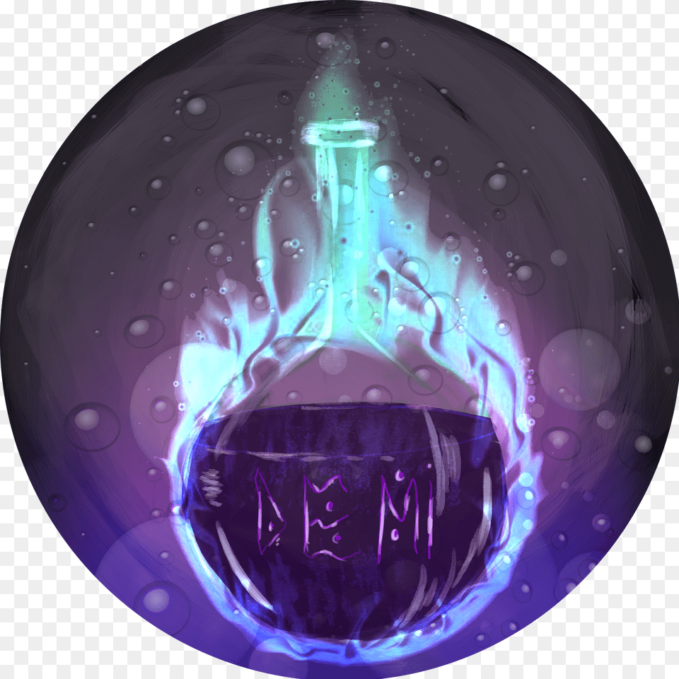 Demisexual Potion Circle, Purple, Bottle, Lighting, Sphere Png