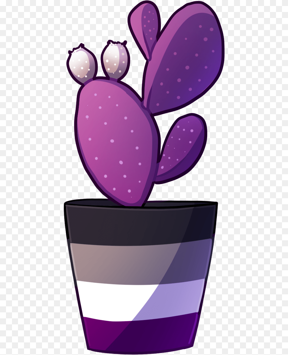 Demisexual Pride Cacti Stickers, Plant, Potted Plant, Purple, Flower Free Transparent Png
