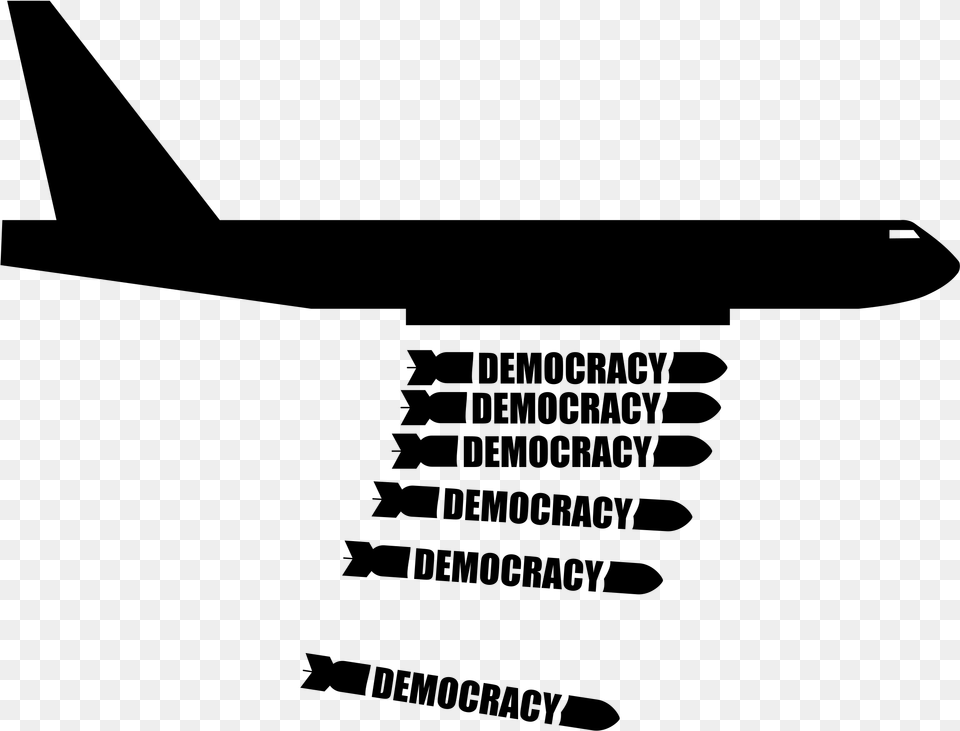Democracy Big Image Bomber Clipart, Gray Png