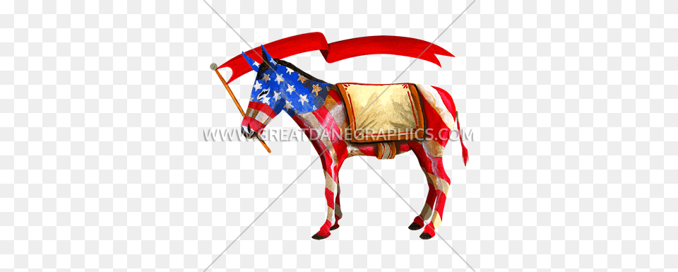 Democrat Donkey Stripes Production Ready Artwork For T Shirt, Animal, Mammal, Horse Free Transparent Png