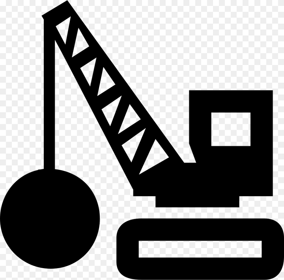 Demolition Tool Transport With Weight Ball Svg Demolition Icon, Construction, Construction Crane, Bulldozer, Machine Png