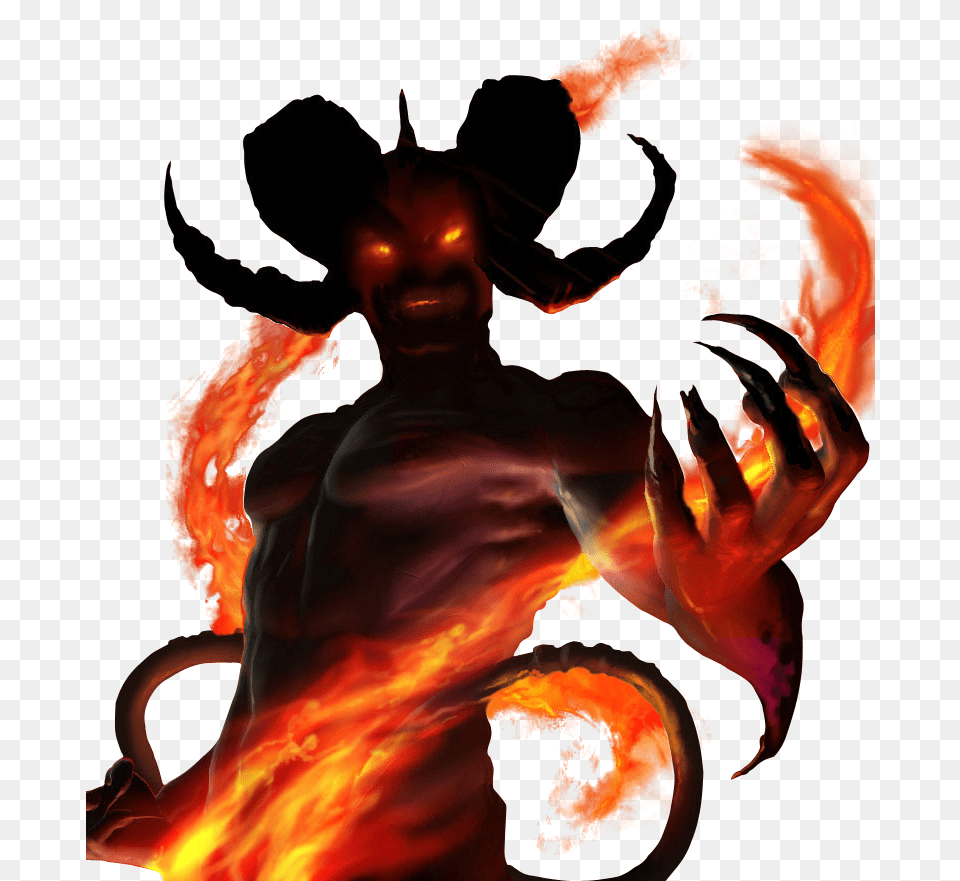 Demon, Fire, Flame, Adult, Person Free Png
