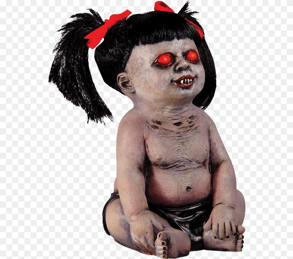 Demon Baby Large Creepy Prop Zombie Baby Halloween Prop, Adult, Photography, Person, Man Free Transparent Png