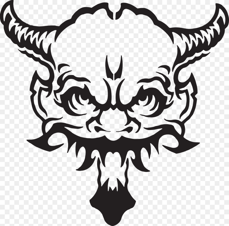 Demon Clipart, Stencil, Emblem, Symbol, Animal Free Transparent Png