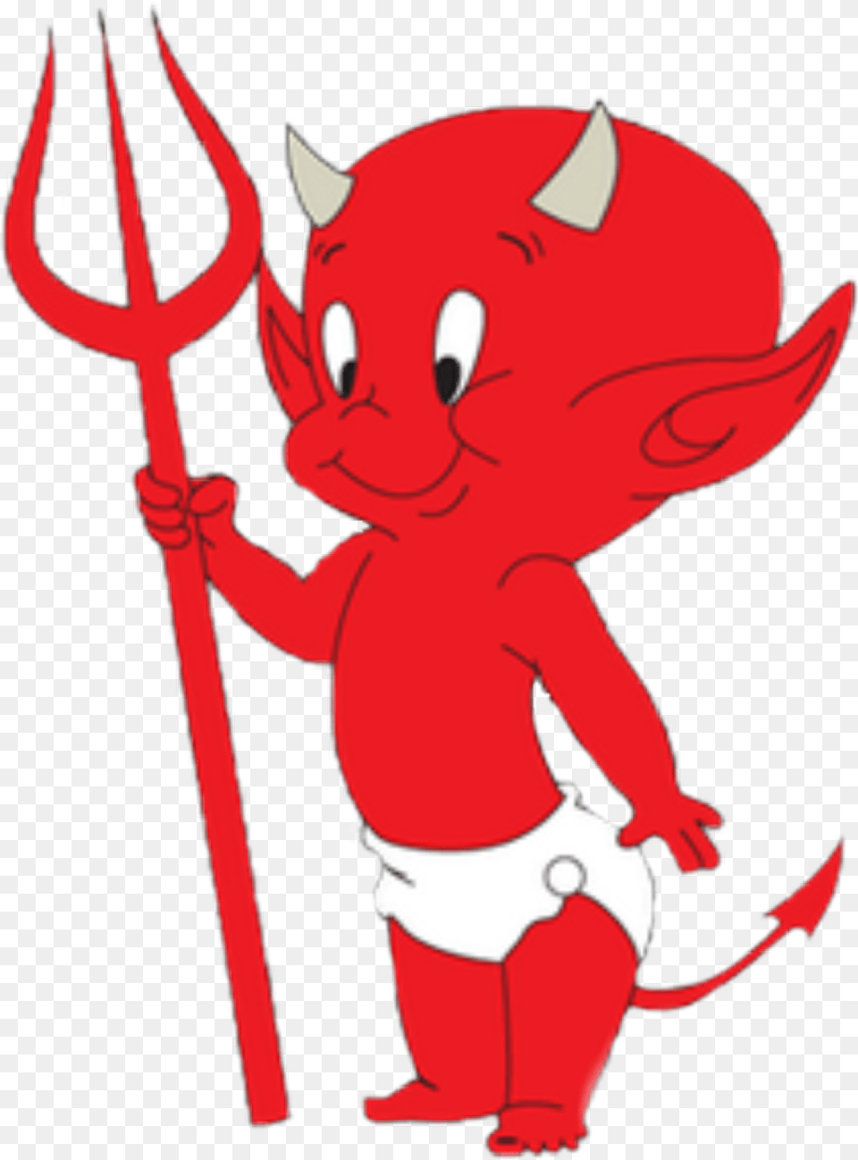 Demon Clipart Devil Transparent, Trident, Weapon, Baby, Person Png Image