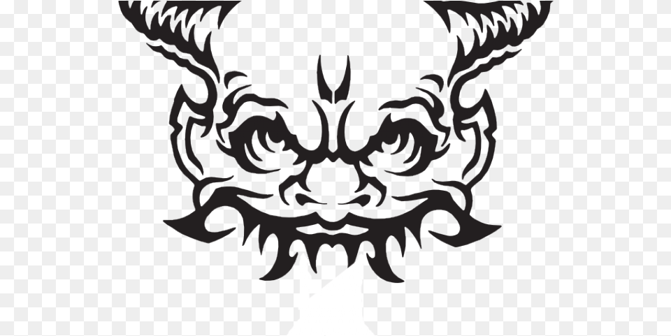 Demon Clipart Line Art Devil Face, Emblem, Symbol, Stencil Free Transparent Png