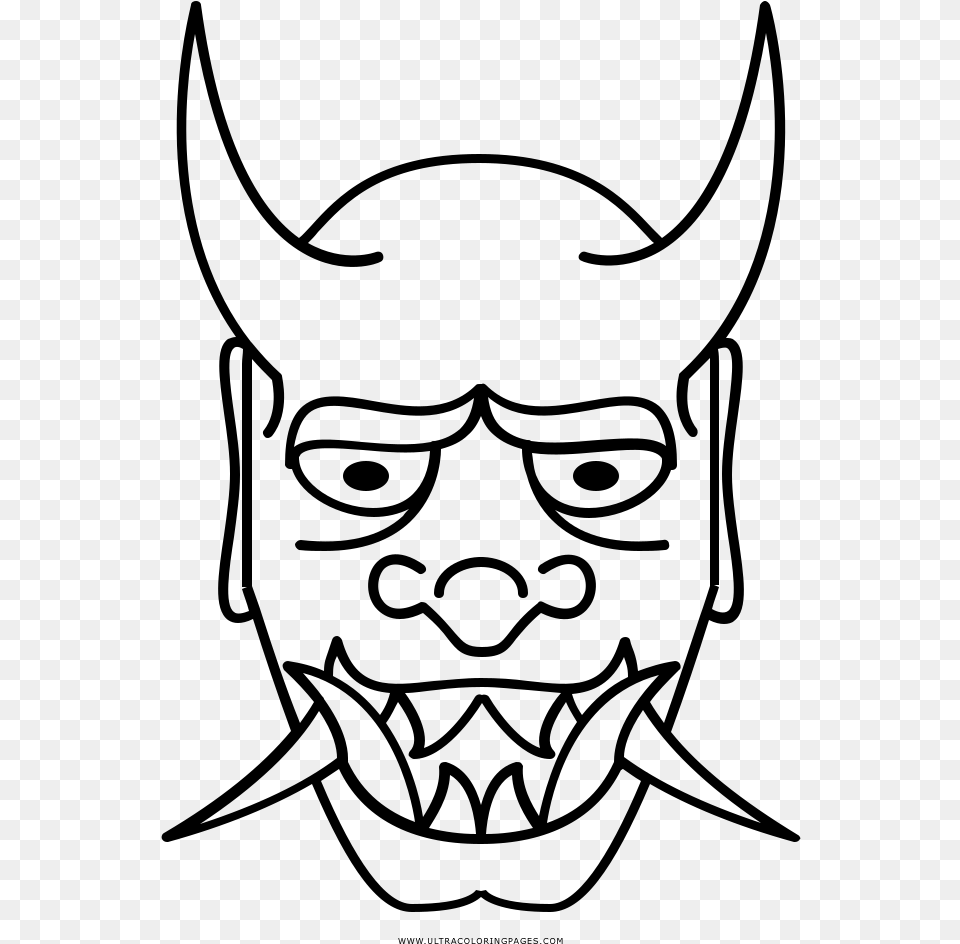 Demon Coloring, Gray Png Image