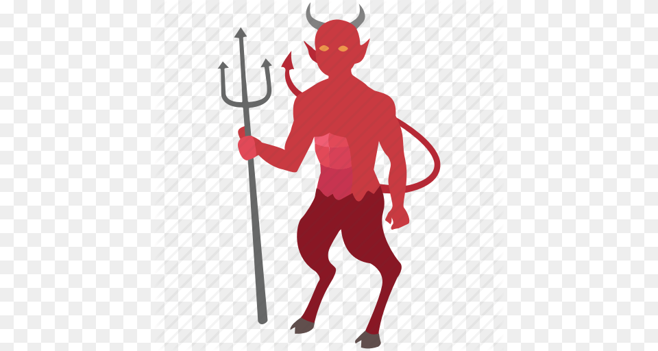 Demon Devil Diablo Hell Lucifer Satan Shaitan Icon, Baby, Person, Trident, Weapon Free Transparent Png