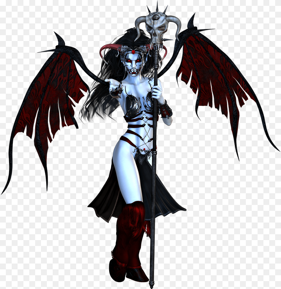 Demon Devil Halloween Picture Devil Vs Demon Differences, Adult, Female, Person, Woman Free Png