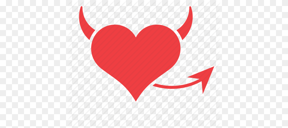 Demon Devil Heart Horns Love Monster Tail Icon, Symbol Png