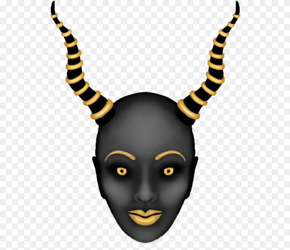 Demon Devil Monster Mask Freetoedit Mask, Accessories, Necklace, Jewelry, Person Png Image