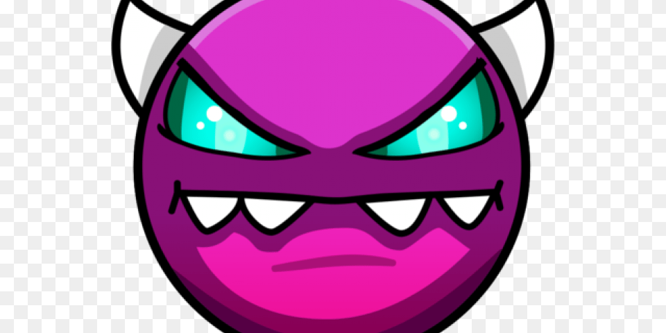Demon Face Geometry Dash, Purple, Sphere, Baby, Person Free Transparent Png