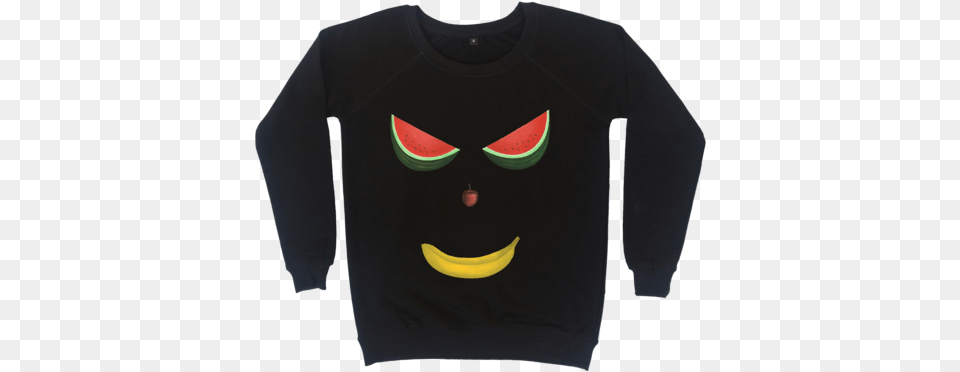 Demon Fruit Face Sweatshirt Sweatshirt, Clothing, Produce, Plant, Food Png Image